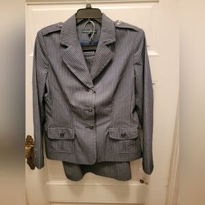 Harve Benard Pinstripe Blazer and Skirt Set Size 16